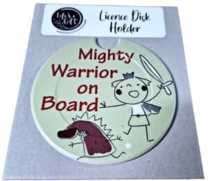 Mighty Warrior Licence Disk Holder 007