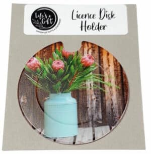 Proteas in Can Licence Disk Holder 019
