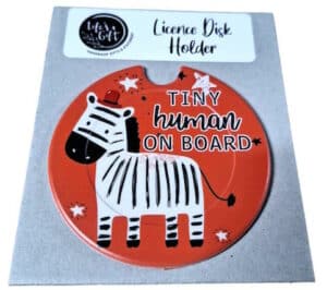 Zebra Baby On Board Licence Disk Holder 003