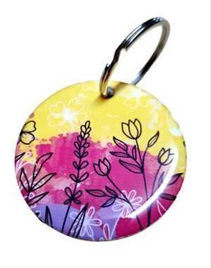 Tulips and Leaves Keyring 059