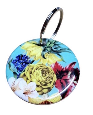 Colourful Assorted Flowers Keyring 108